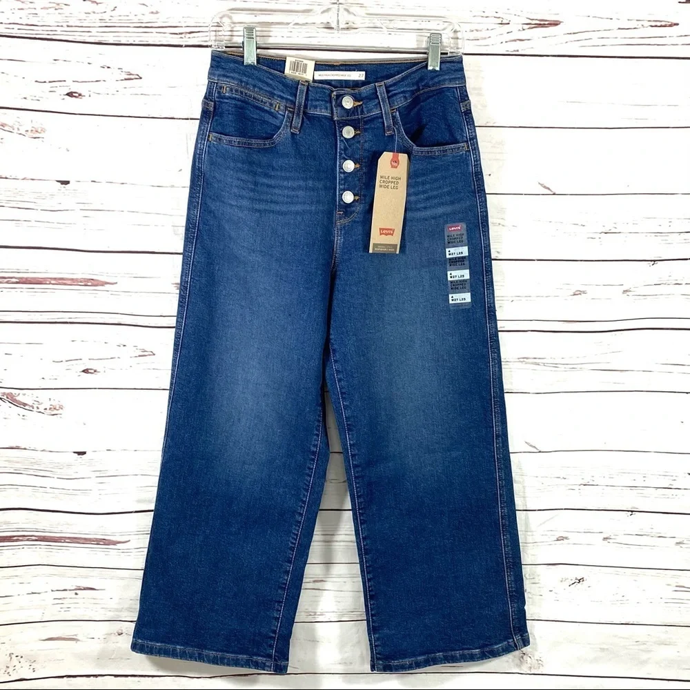Levi’s Women's Mile High Cropped Wide Leg size 27 - Picture 1 of 10
